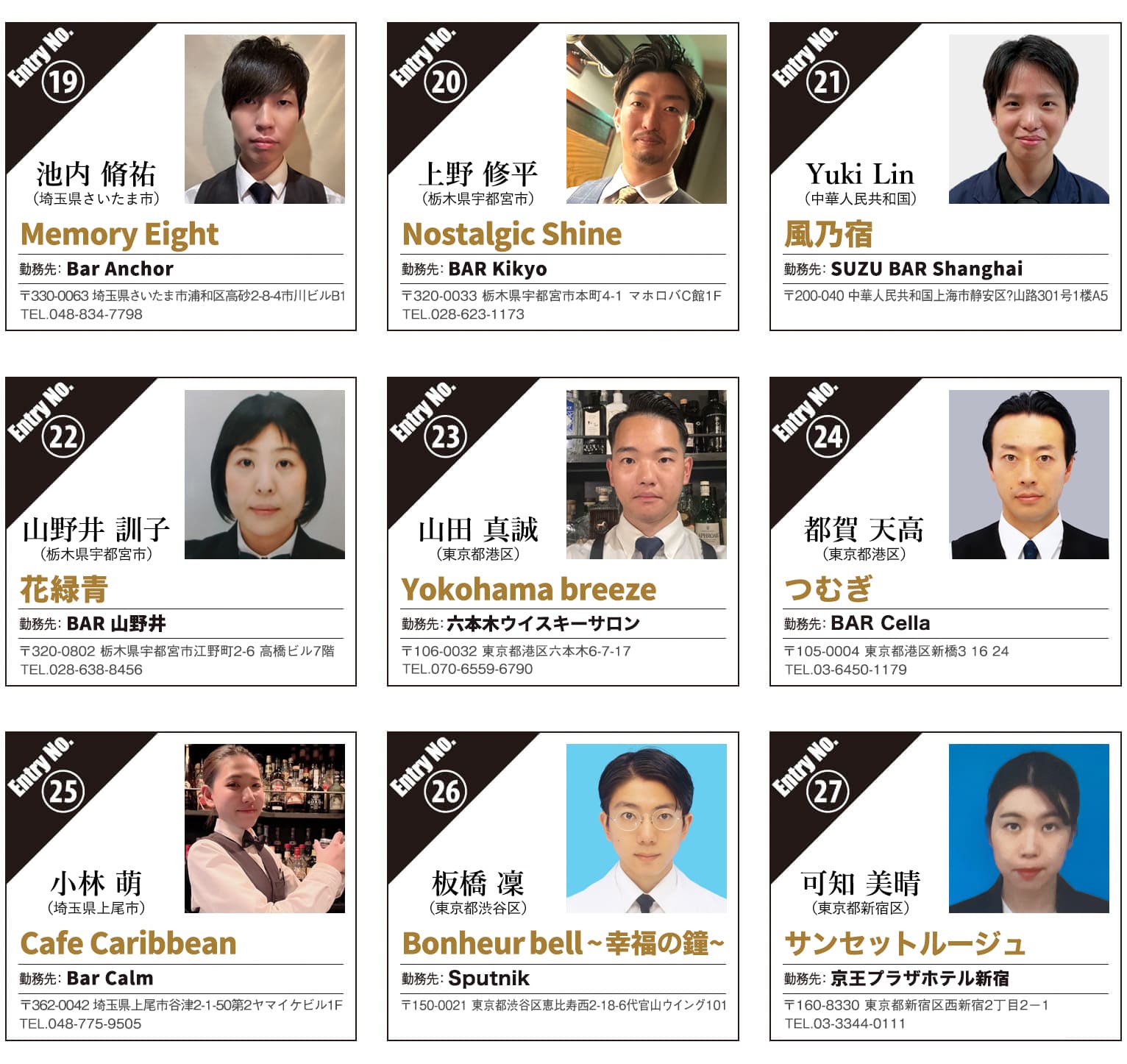 2025年出場者一覧